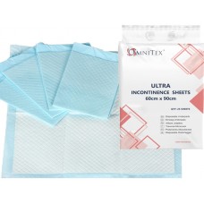 60x90cm Omnitex Ultra Incontinence Bed Sheets/ Pads - 2000ml (Pack of 100)