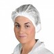 Omnitex Premium White Mob Caps - Disposable Hair Nets with Double Elastic - Case of 20 Packs (2000pcs)