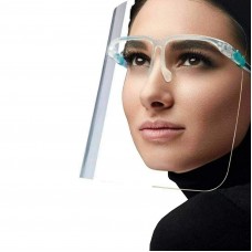 Face Shield with Glasses, Spectacle Frame Full Face Visor (Pack of 10)