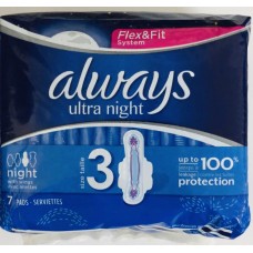 Always Ultra Night Winged Sanitary Towels 70x Pads (10x7pk)