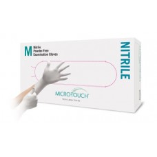 Ansell Microtouch White Nitrile Powder Free Gloves - XL Size -  Carton 10x Box 120 (1200 gloves)