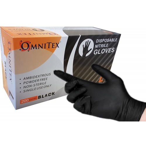 black nitrile gloves 200