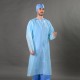 Disposable Thumb Loop Isolation Gown | Fluid Resistant | Long Sleeved Apron - Blue (Pack of 20)